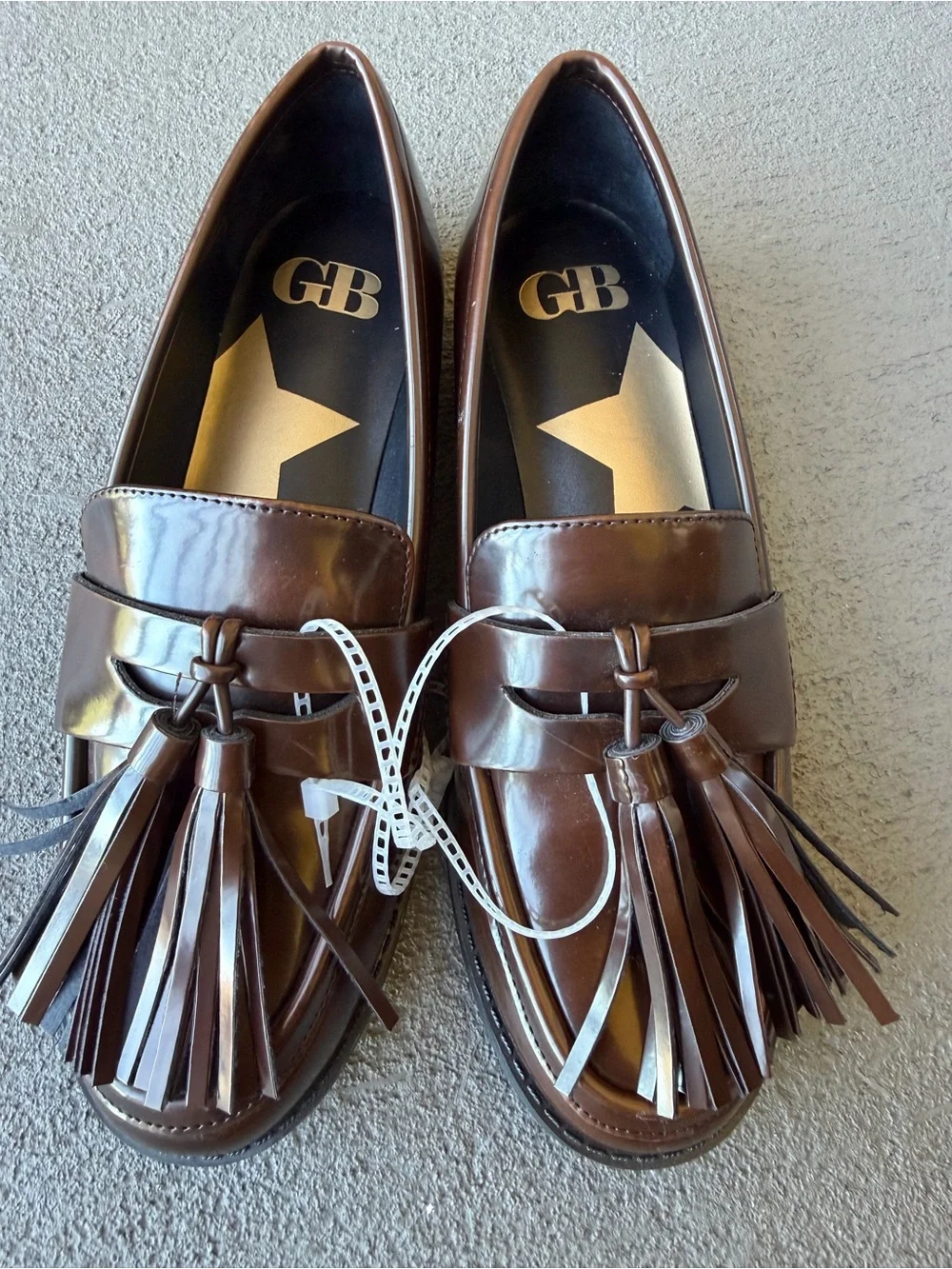 GB Gianni Bini Teachers-Pet Shiny Tassel Loafers 6.5M